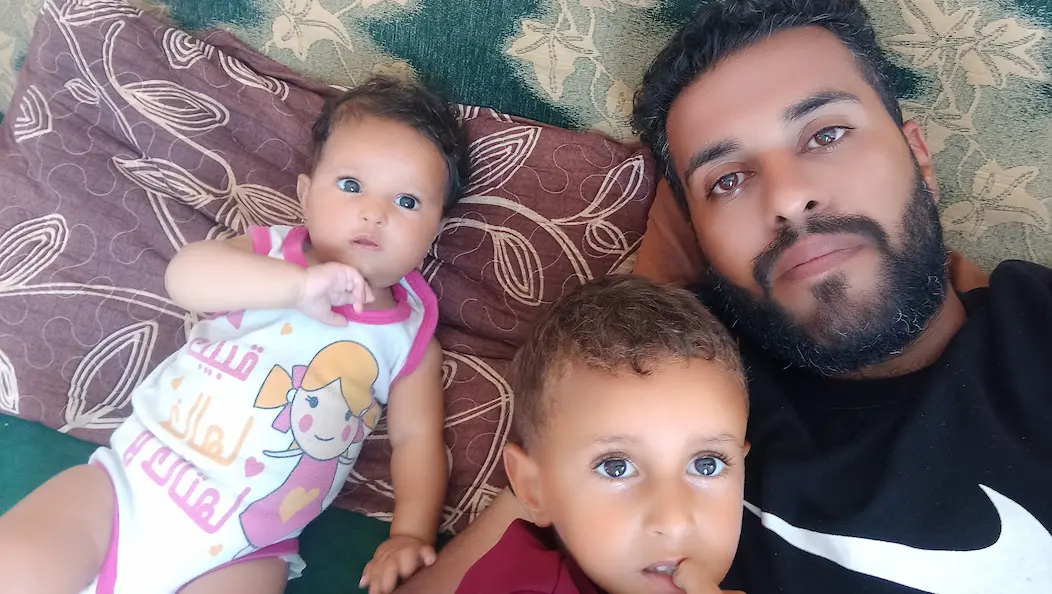 Mohammed and his family in Northern Gaza
